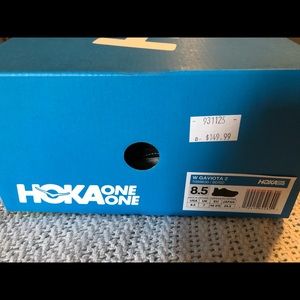 Women’s Hoka black shoes size 8.5 like new.